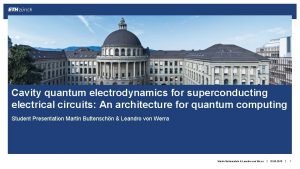Cavity quantum electrodynamics for superconducting electrical circuits An