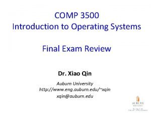Operating systems final exam