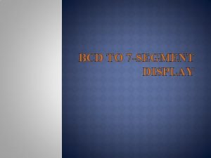 Bcd to 7 segment decoder ic