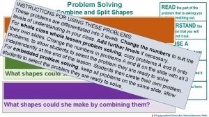 INST Problem Solving RUC Thes T e pro