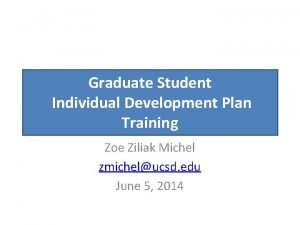 Individual development plan examples