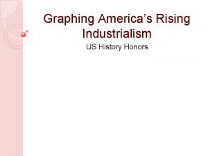 Graphing Americas Rising Industrialism US History Honors Directions