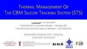 THERMAL MANAGEMENT OF THE CBM SILICON TRACKING SYSTEM