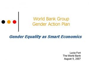 Gender action plan world bank