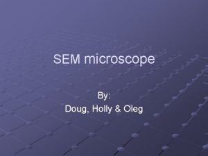 SEM microscope By Doug Holly Oleg Scanning Electron