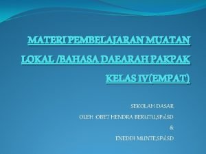 Bahasa pakpak terimakasih