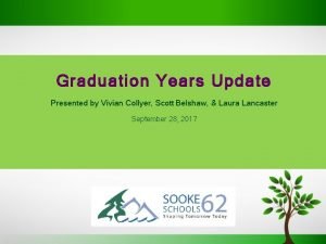 Graduation Years Update Presented by Vivian Collyer Scott