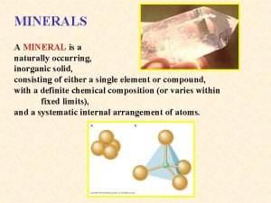 Mineral vs element