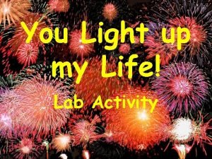 You light up my life chemistry lab answers