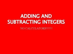 Subtraction of integers calculator