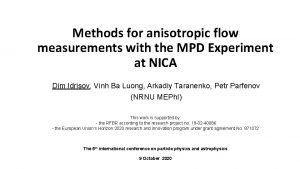Methods for anisotropic flow measurements with the MPD