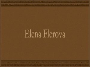 Elena flerova