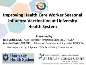 Improving Health Care Worker Seasonal Influenza Vaccination at