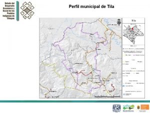 Perfil municipal de Tila Perfil municipal de Tila