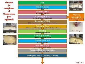 Cheese manufacturing process flow chart