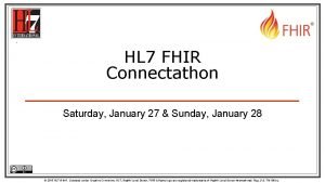 HL 7 FHIR Connectathon Saturday January 27 Sunday