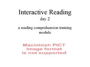 Interactive reading definition