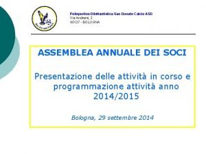 Scuola calcio san donato milanese