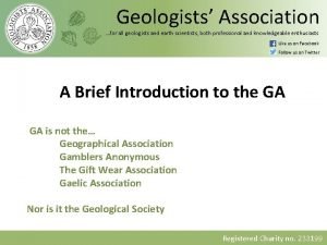 Geologists Association for all geologists and earth scientists