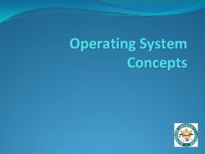 Operating System Concepts Course Instructor Samra Irshad samra