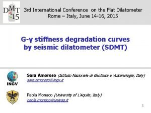 3 rd International Conference on the Flat Dilatometer