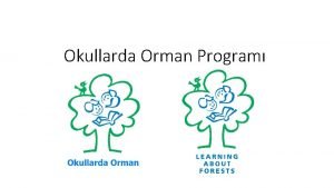 Okullarda Orman Program Okul ncesi eitim kurumlar ve