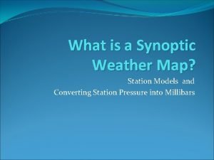 Synoptic weather station model