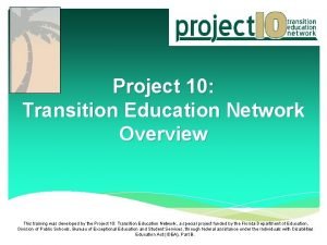 Project 10 training