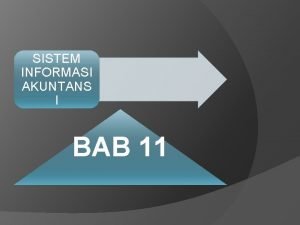 SISTEM INFORMASI AKUNTANS I BAB 11 SISTEM INFORMASI