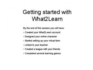 What2learn