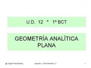 U D 12 1 BCT GEOMETRA ANALTICA PLANA