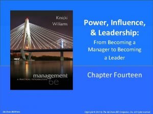 Power Influence Leadership From Becoming a Manager to