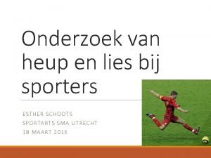 Onderzoek van heup en lies bij sporters ESTH