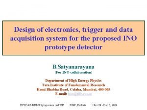 Design of electronics trigger and data acquisition system
