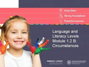 Language and Literacy Levels Module 1 2 B