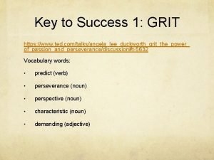 Key to Success 1 GRIT https www ted