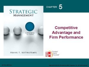 CHAPTER 5 Competitive Advantage and Firm Performance Mc