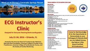 Meet us at Disneys Coronado Springs Resort ECG