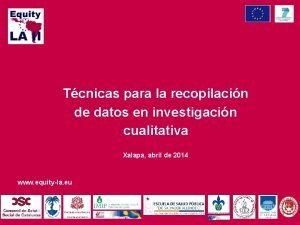 Tcnicas para la recopilacin de datos en investigacin