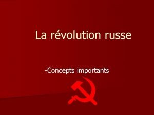 La rvolution russe Concepts importants Fyedor Tutchev n