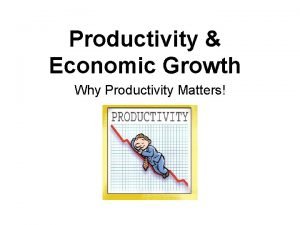Why productivity matters