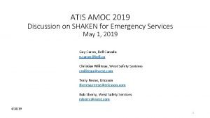 ATIS AMOC 2019 Discussion on SHAKEN for Emergency