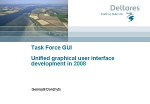 Task Force GUI Unified graphical user interface development