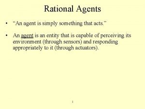 Rational agent example
