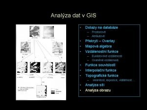 Analza dat v GIS Dotazy na databze Prostorov