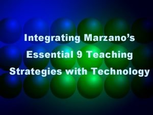 Marzano 9 instructional strategies