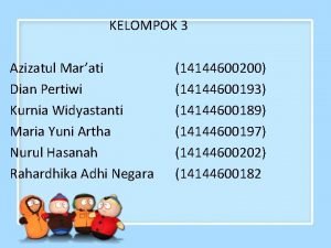 KELOMPOK 3 Azizatul Marati Dian Pertiwi Kurnia Widyastanti