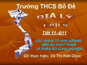 Trng THCS B Tit 11 B 11 CC