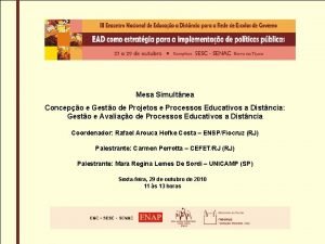 Mesa Simultnea Concepo e Gesto de Projetos e