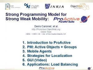 Strong Programming Model for Strong Weak Mobility Denis